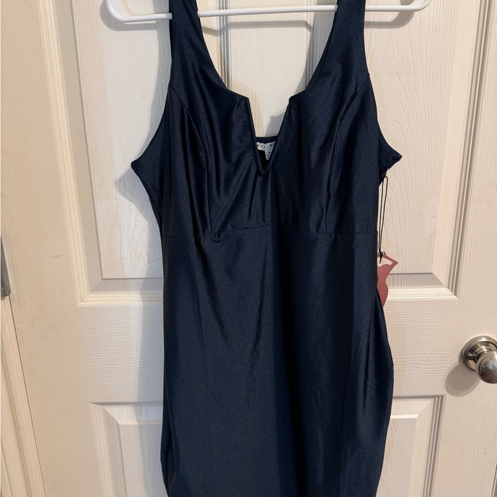 Haute Monde Midnight Blue Sleeveless Dress